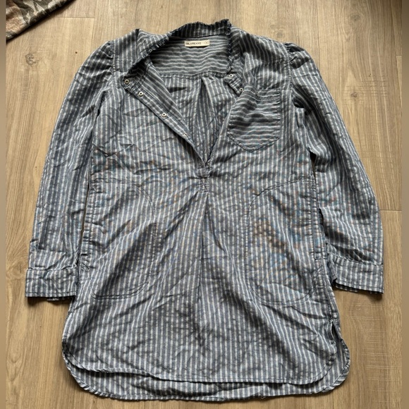 Blank NYC Tops - Blank NYC Chambray Striped Tunic/Shirt Dress